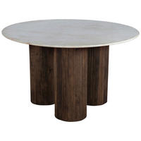 ESSTISCH in Holz, Stein  - Dunkelbraun/Braun, MODERN, Holz/Stein (130/76/130cm) - MID.YOU