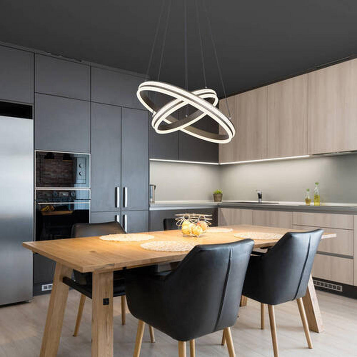 VISEČA LED-SVETILKA   //2700-6000 K/230 V/ - barve titana/opal, Design, kovina/umetna masa (60/120cm) - Globo