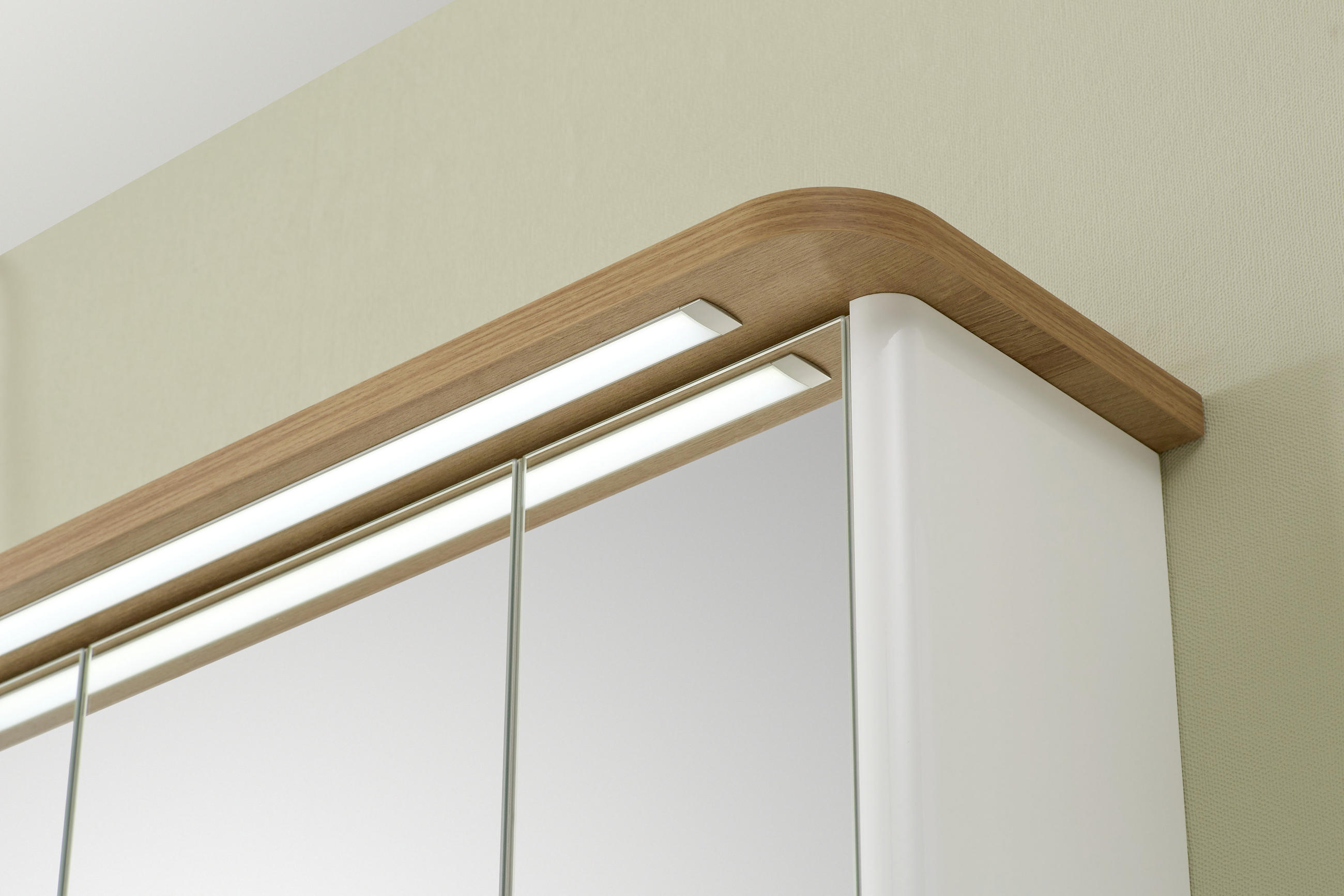 TÜKRÖS SZEKRÉNY 80/72/20 cm  - króm/tölgyfa, Konventionell, faalapú anyag/Üveg (80/72/20cm) - Xora