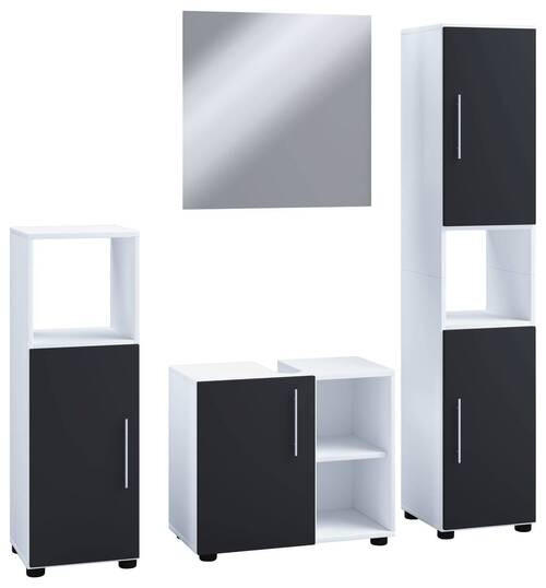 BADEZIMMER in 122 cm - Schwarz/Weiß, MODERN, Holzwerkstoff (122cm) - MID.YOU