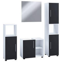 BADEZIMMER  in 122 cm  - Schwarz/Weiß, MODERN, Holzwerkstoff (122cm) - MID.YOU