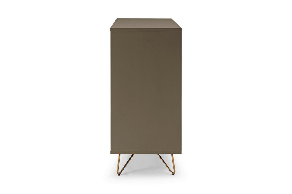 KOMMODE  in 90/90/40 cm  - Messingfarben/Grau, Design, Holzwerkstoff/Metall (90/90/40cm) - Livetastic