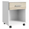 RULLHURTS 46/58/40 cm  - vit/aluminiumfärg, Klassisk, trämaterial/plast (46/58/40cm) - Carryhome
