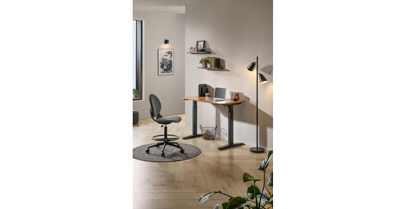 SCHREIBTISCH 120/60/71-116 cm Eiche Artisan elektrisch höhenverstellbar  - Schwarz/Eiche Artisan, MODERN, Holzwerkstoff/Kunststoff (120/60/71-116cm) - Carryhome