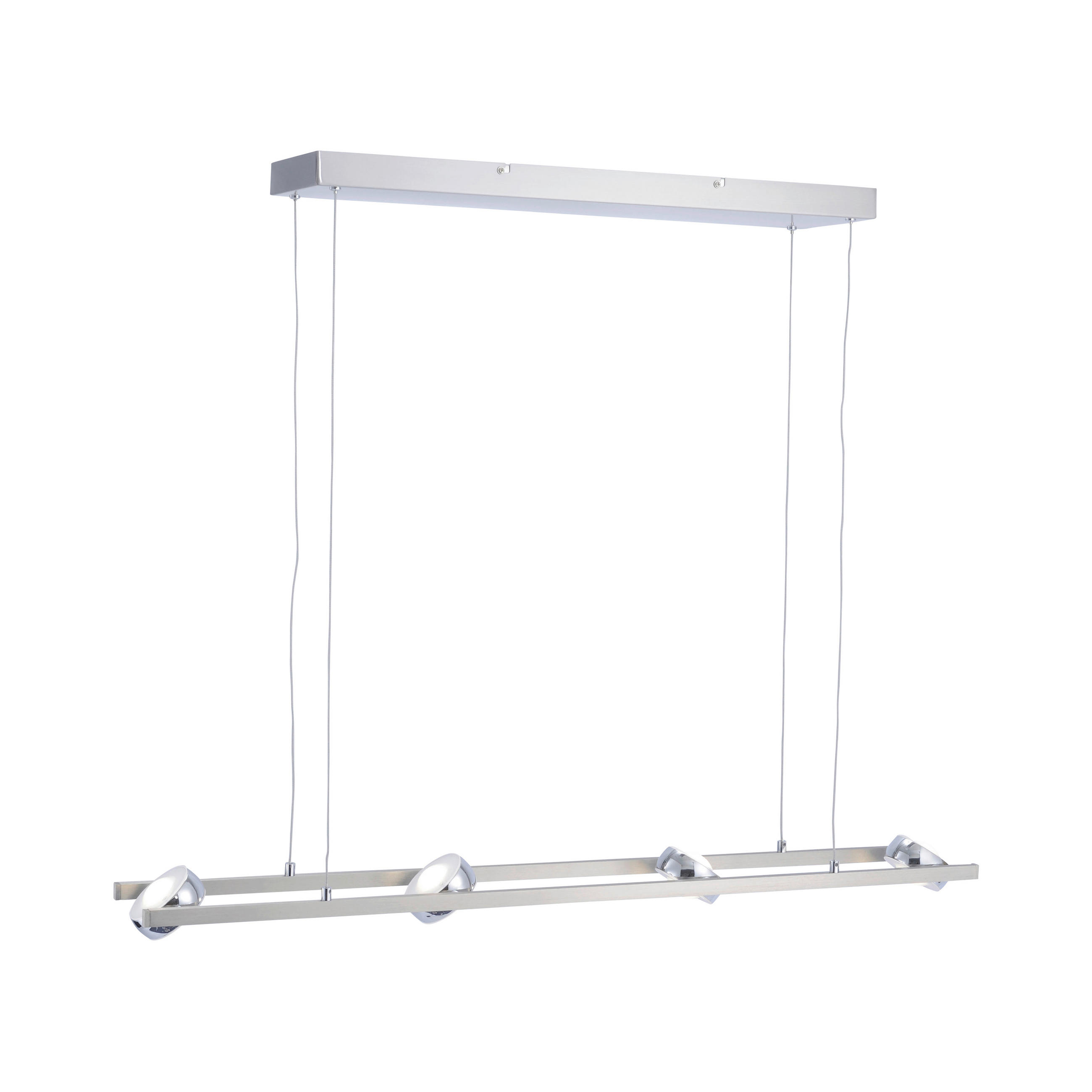 LED-HÄNGELEUCHTE Lola Smart 98/16,5/130 cm   - Chromfarben/Nickelfarben, Design, Kunststoff/Metall (98/16,5/130cm)