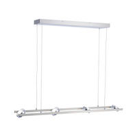 LED-HÄNGELEUCHTE Lola Smart 98/16,5/130 cm   - Chromfarben/Nickelfarben, Design, Kunststoff/Metall (98/16,5/130cm)