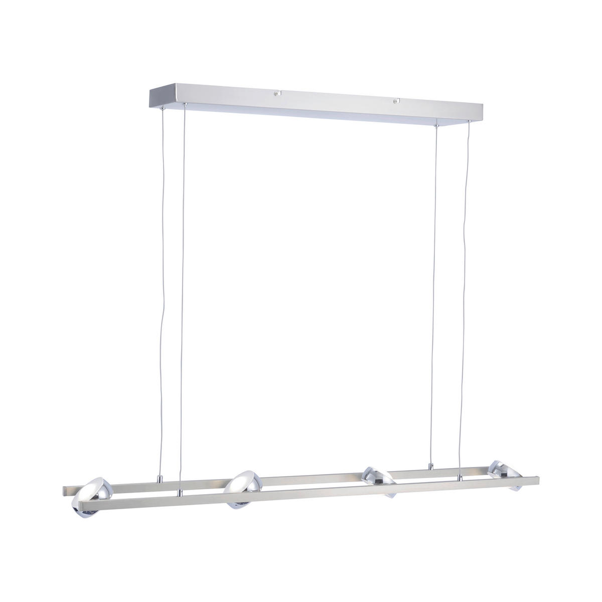 LED-HÄNGELEUCHTE Lola Smart 98/16,5/130 cm   - Chromfarben/Nickelfarben, Design, Kunststoff/Metall (98/16,5/130cm)