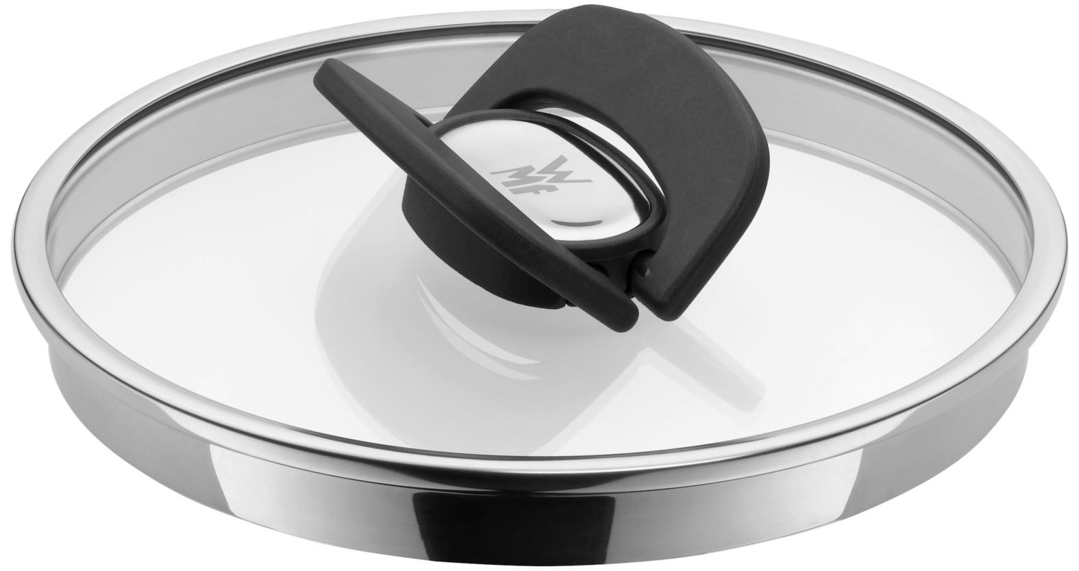 TOPFDECKEL 16 cm  - Edelstahlfarben/Schwarz, Design, Glas/Kunststoff (16cm) - WMF