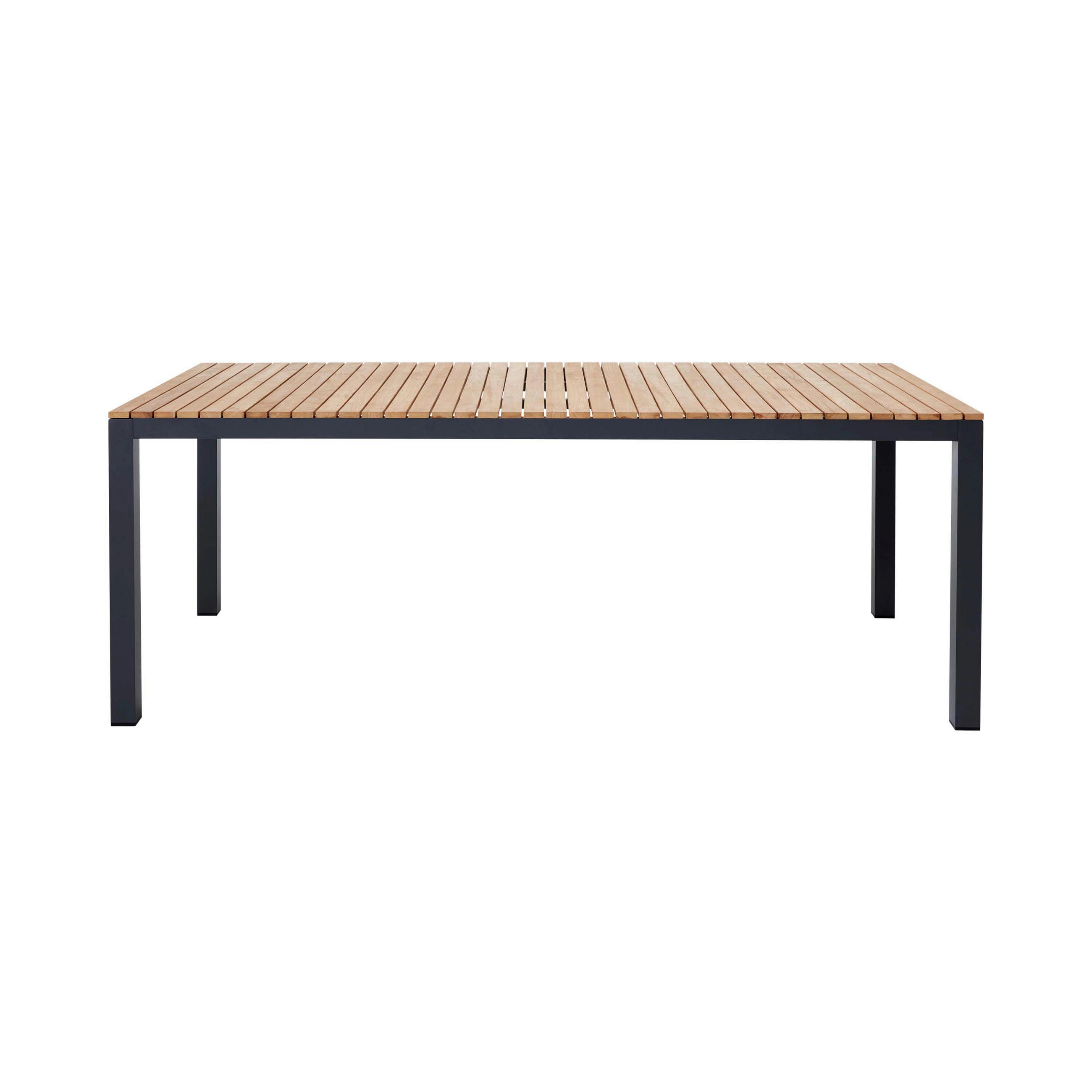 GARTENTISCH 209/100/74 cm  - Anthrazit/Teakfarben, Natur, Holz/Metall (209/100/74cm) - Gardenson