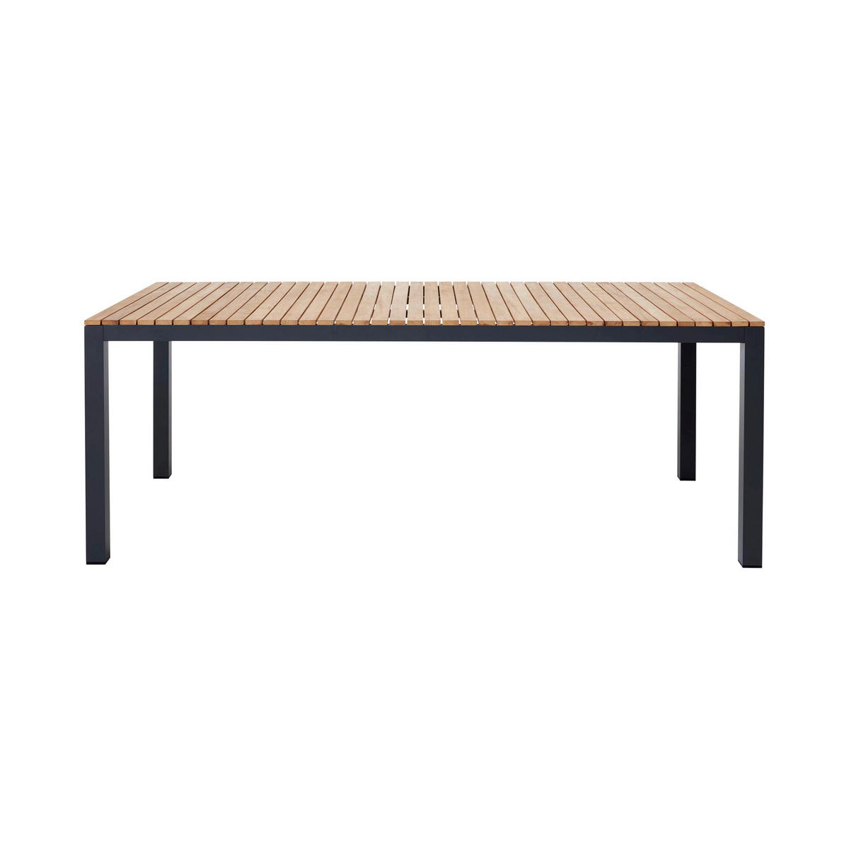 GARTENTISCH 209/100/74 cm Holz, Metall rechteckig  - Anthrazit/Teakfarben, Natur, Holz/Metall (209/100/74cm) - Gardenson