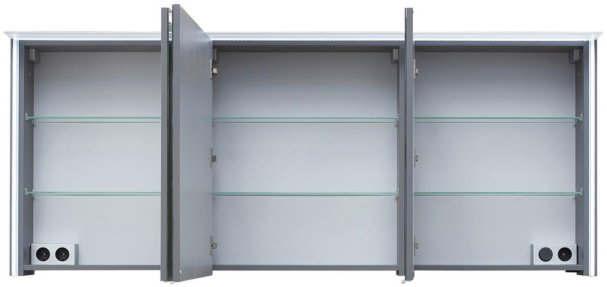 SPIEGELSCHRANK 180/71,1/15 cm  - Chromfarben/Klar, Design, Glas/Holzwerkstoff (180/71,1/15cm) - Leonardo Living