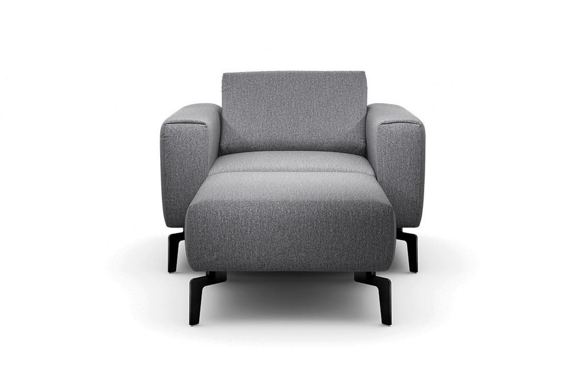 SESSELSET in Chenille Anthrazit  - Anthrazit/Schwarz, Design, Textil/Metall (110/85/86-94cm) - SENSOO