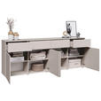 SIDEBOARD  220/80/40 cm 4 Schublade(n)  - Kaschmir/Silberfarben, Design, Holzwerkstoff/Kunststoff (220/80/40cm) - Xora