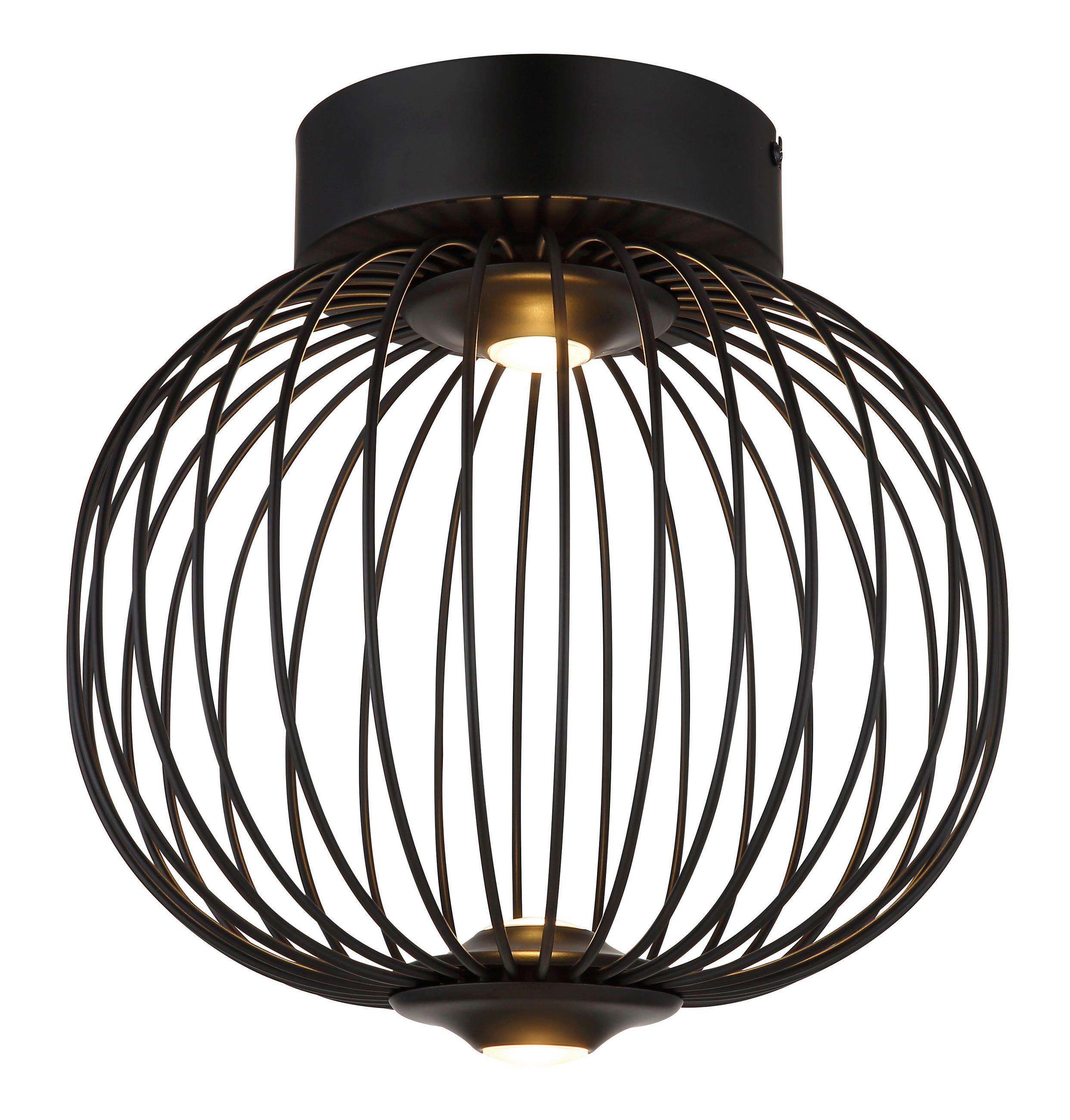 LED-DECKENLEUCHTE 30/30 cm   - Schwarz, Basics, Kunststoff/Metall (30/30cm) - Globo
