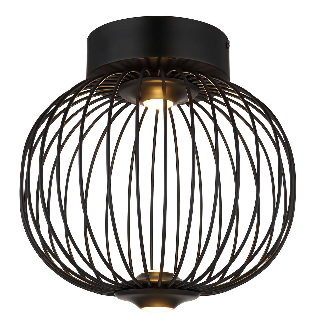 LED-DECKENLEUCHTE  30/30 cm    - Schwarz, Basics, Kunststoff/Metall (30/30cm) - Globo
