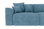 ECKSOFA Blau Samt  - Chromfarben/Blau, KONVENTIONELL, Kunststoff/Textil (293/195cm) - Carryhome