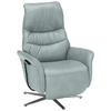 RELAXSESSEL in Leder Hellblau  - Edelstahlfarben/Hellblau, Design, Leder/Metall (78/117/89cm) - Himolla Komfortklass