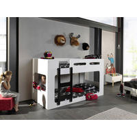 ETAGENBETT 90/200 cm,  in Lattenrost  - Weiß, KONVENTIONELL, Holzwerkstoff (90/200cm) - Vipack