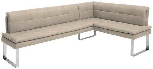 KOTNA KLOP, kovina, tekstil barve kroma, peščene barve  - barve kroma/bela, Design, kovina/tekstil (213/174cm) - Novel