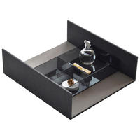 ORDNUNGSSYSTEM Holzwerkstoff  - Schwarz/Braun, MODERN, Holzwerkstoff (34,7/9/31,4cm) - Emilio Belluti