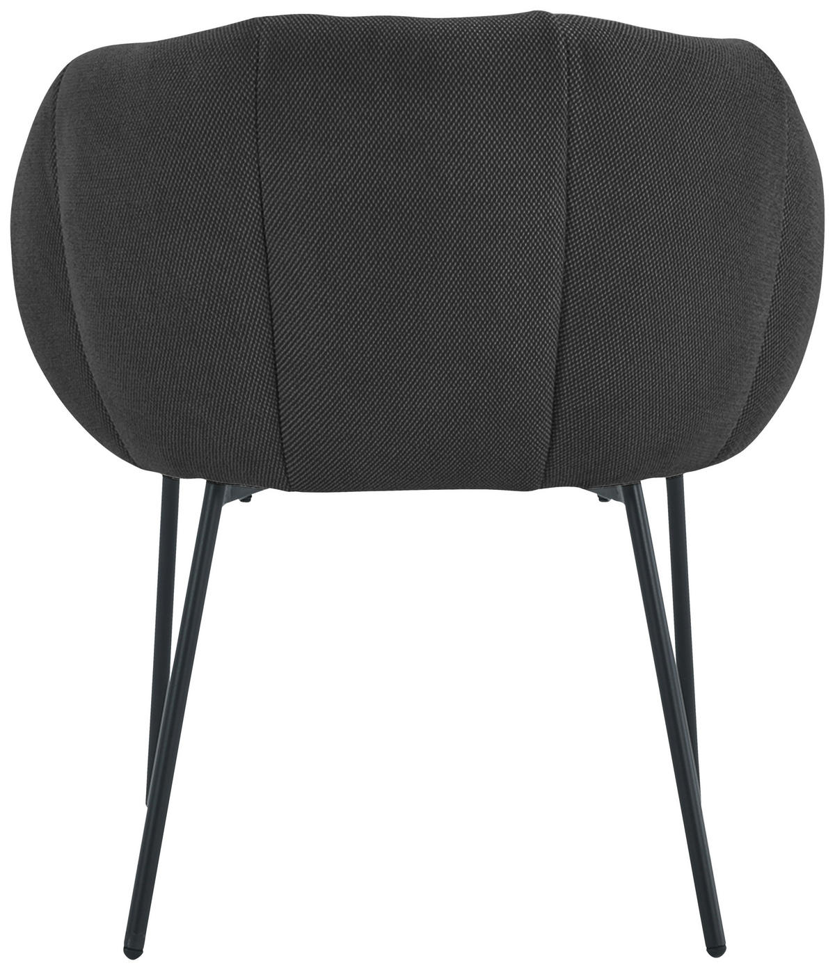 ARMLEHNSTUHL  in Eisen Struktur  - Schwarz, Design, Textil/Metall (66/78/72cm) - Carryhome