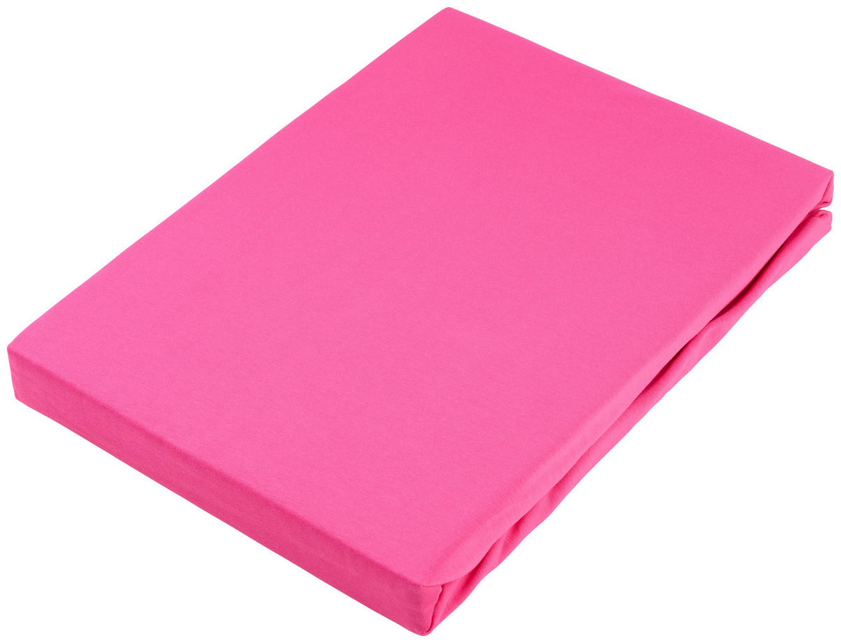 BOXSPRING-SPANNLEINTUCH 90/220 cm Jersey  - Pink, KONVENTIONELL, Textil (90/220cm) - Novel