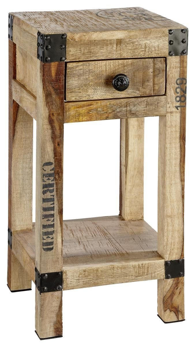 BEISTELLTISCH 30/30/60 cm Sheesham quadratisch  - Trend (30/30/60cm) - Carryhome