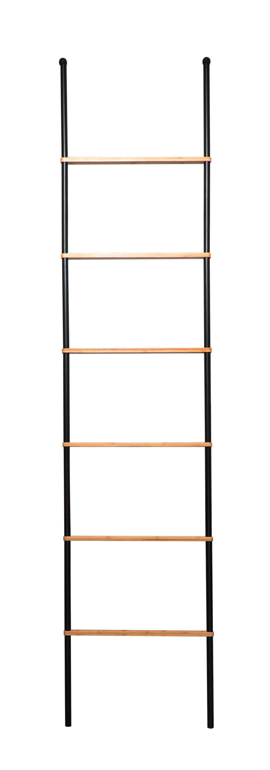 HANDTUCHLEITER 45/190,4/2,1 cm  - Schwarz/Naturfarben, Basics, Holz/Metall (45/190,4/2,1cm) - Sadena