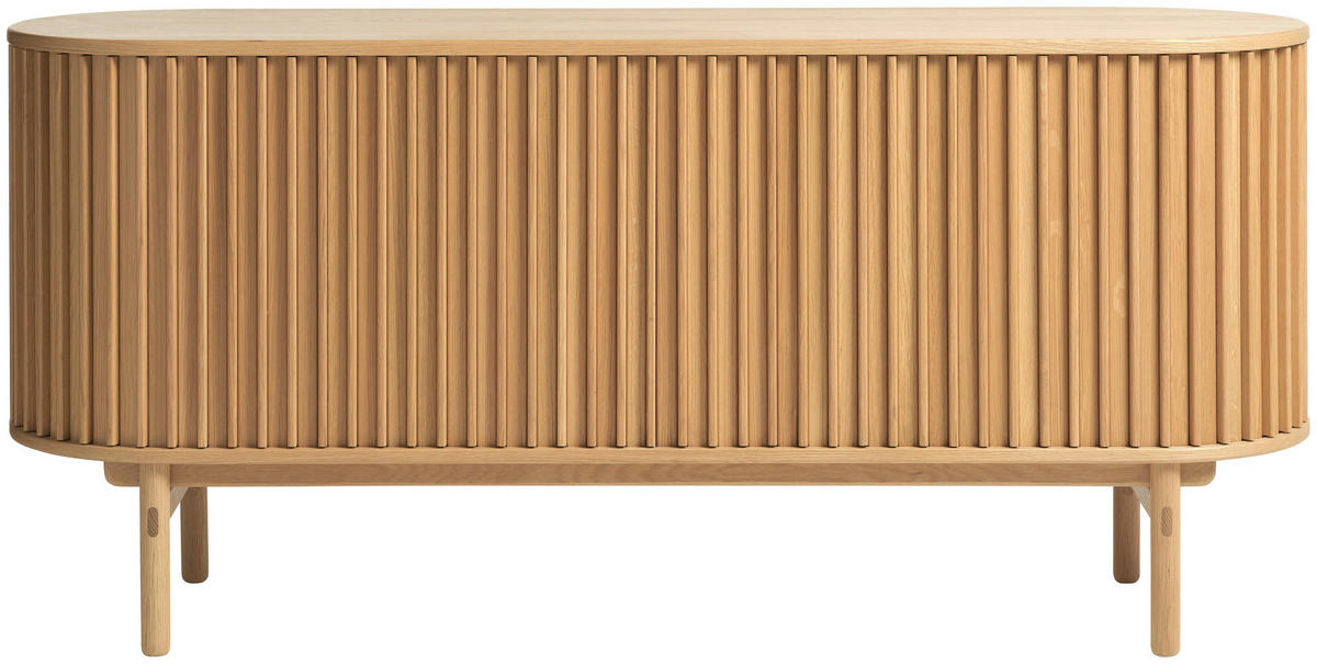 SIDEBOARD ekfärgad  160/73/45 cm  - ekfärgad, Design, trämaterial/trä (160/73/45cm) - Niels Andersson