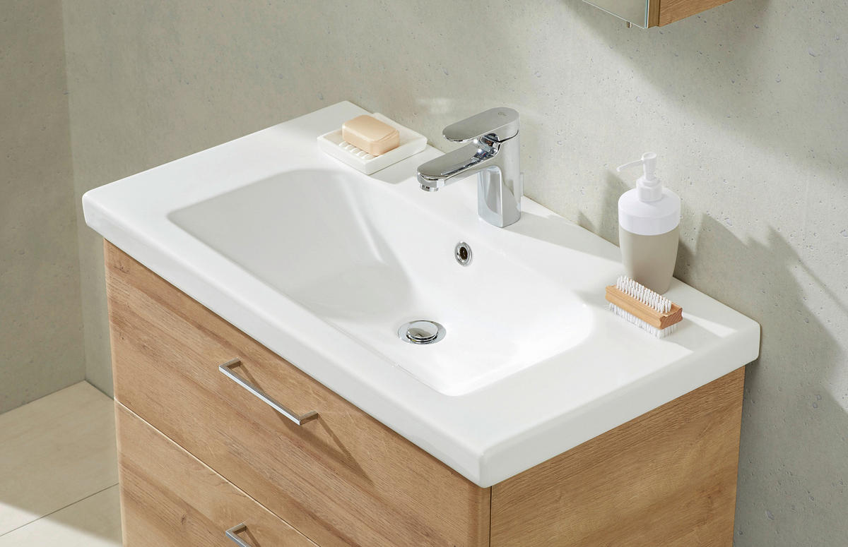 ELEMENT S UMIVAONIKOM  boje hrasta  - bijela/boje hrasta, Konvencionalno, drvni materijal/keramika (82cm) - Xora