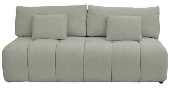 BOXSPRINGSOFA in Chenille Greige  - Greige/Schwarz, MODERN, Kunststoff/Textil (210/72/105cm) - Cantus
