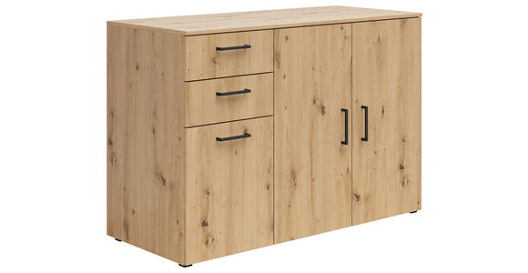 KOMMODE 120/83/52 cm  - Anthrazit/Schwarz, MODERN, Holzwerkstoff/Kunststoff (120/83/52cm) - Carryhome