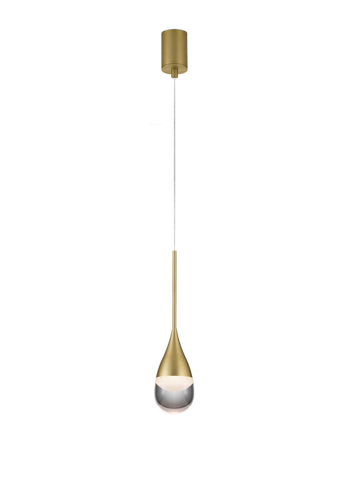 LED-PENDELLEUCHTE 8/200 cm  - Goldfarben, KONVENTIONELL, Metall (8/200cm) - Helestra