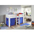 SPIELVORHANG Blau, Rot - Blau/Rot, Design, Textil