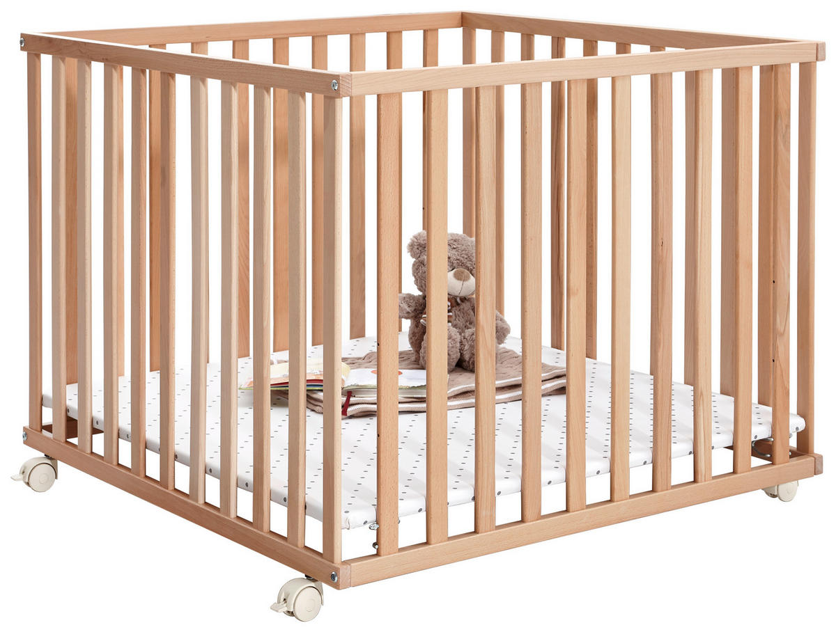 LAUFGITTER 97/97/70 cm  - Buchefarben, Basics, Holz/Kunststoff (97/97/70cm) - My Baby Lou