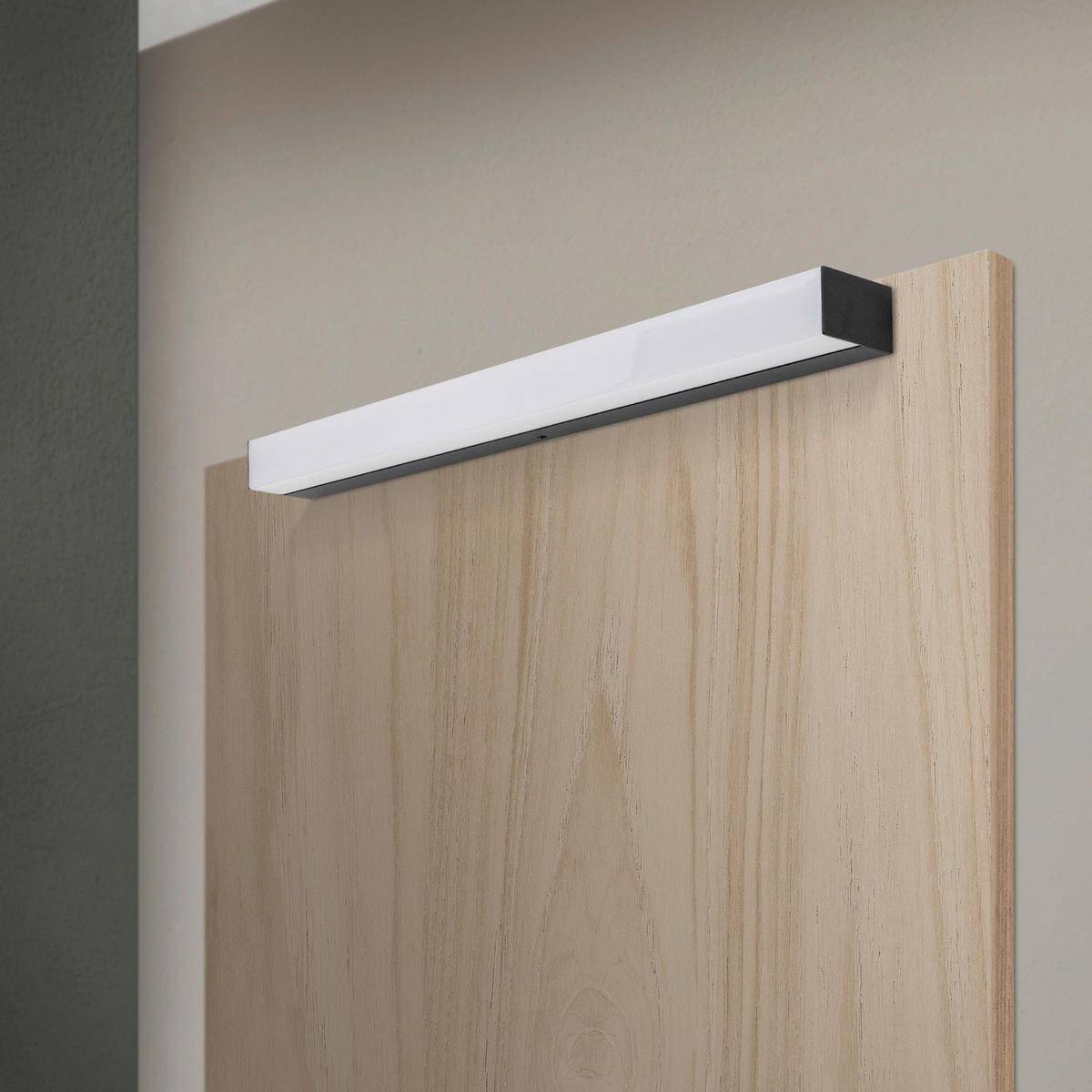 SPIEGELLEUCHTE Horizon   - Schwarz/Weiß, KONVENTIONELL, Kunststoff/Metall (60/4/5,8cm)