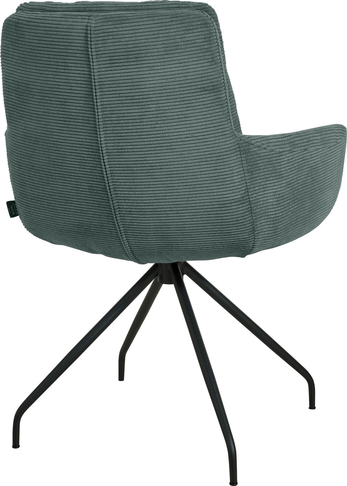 ARMLEHNSTUHL  in Cord  - Schwarz/Grün, Design, Textil/Metall (63/90/69cm) - Johann Jakob