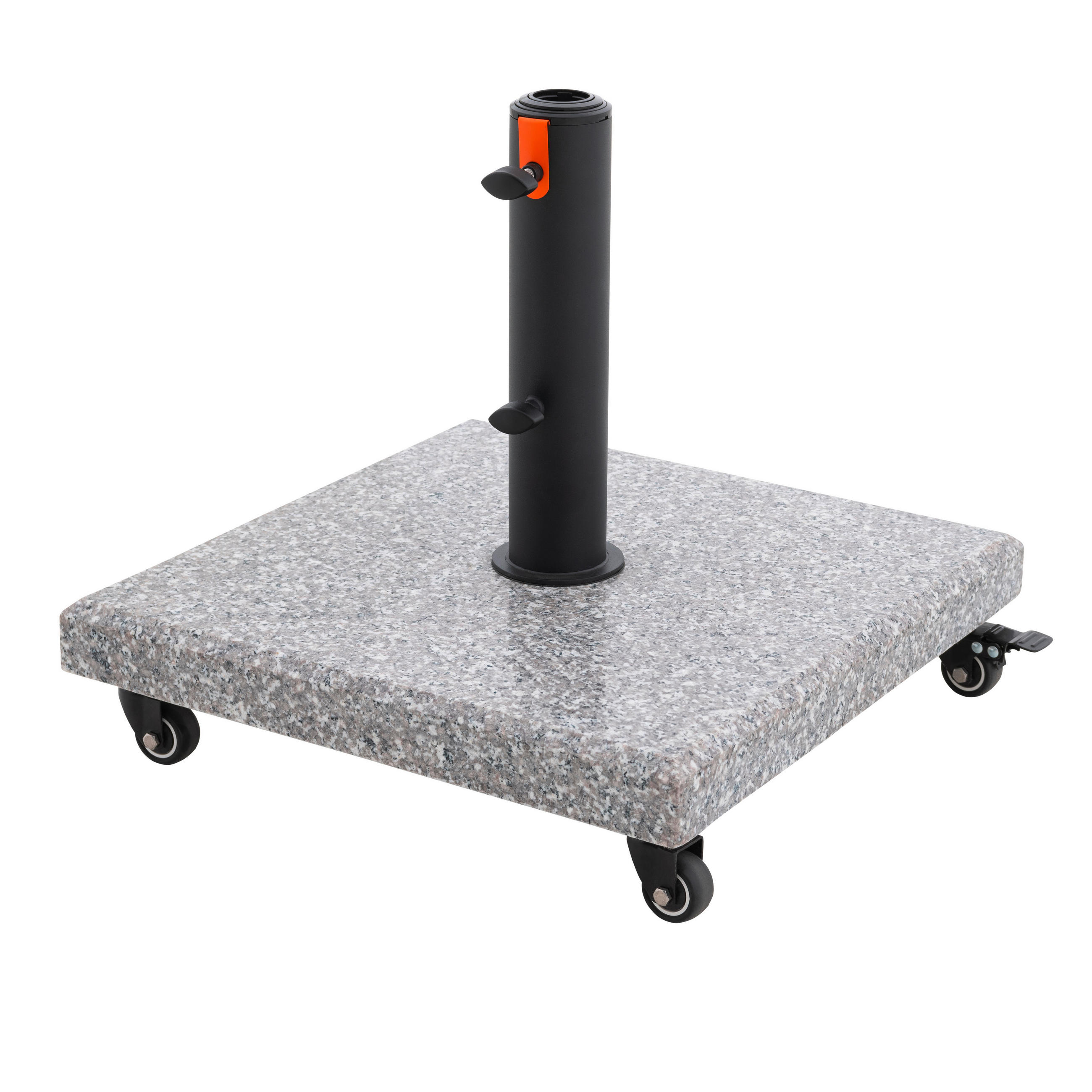 SONNENSCHIRMSTÄNDER Granit Grau, Schwarz  - Schwarz/Grau, Basics, Stein/Metall (45/8/45cm) - Doppler