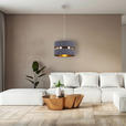 HÄNGELEUCHTE 37/120 cm  - Goldfarben/Grau, MODERN, Kunststoff/Textil (37/120cm) - Novel