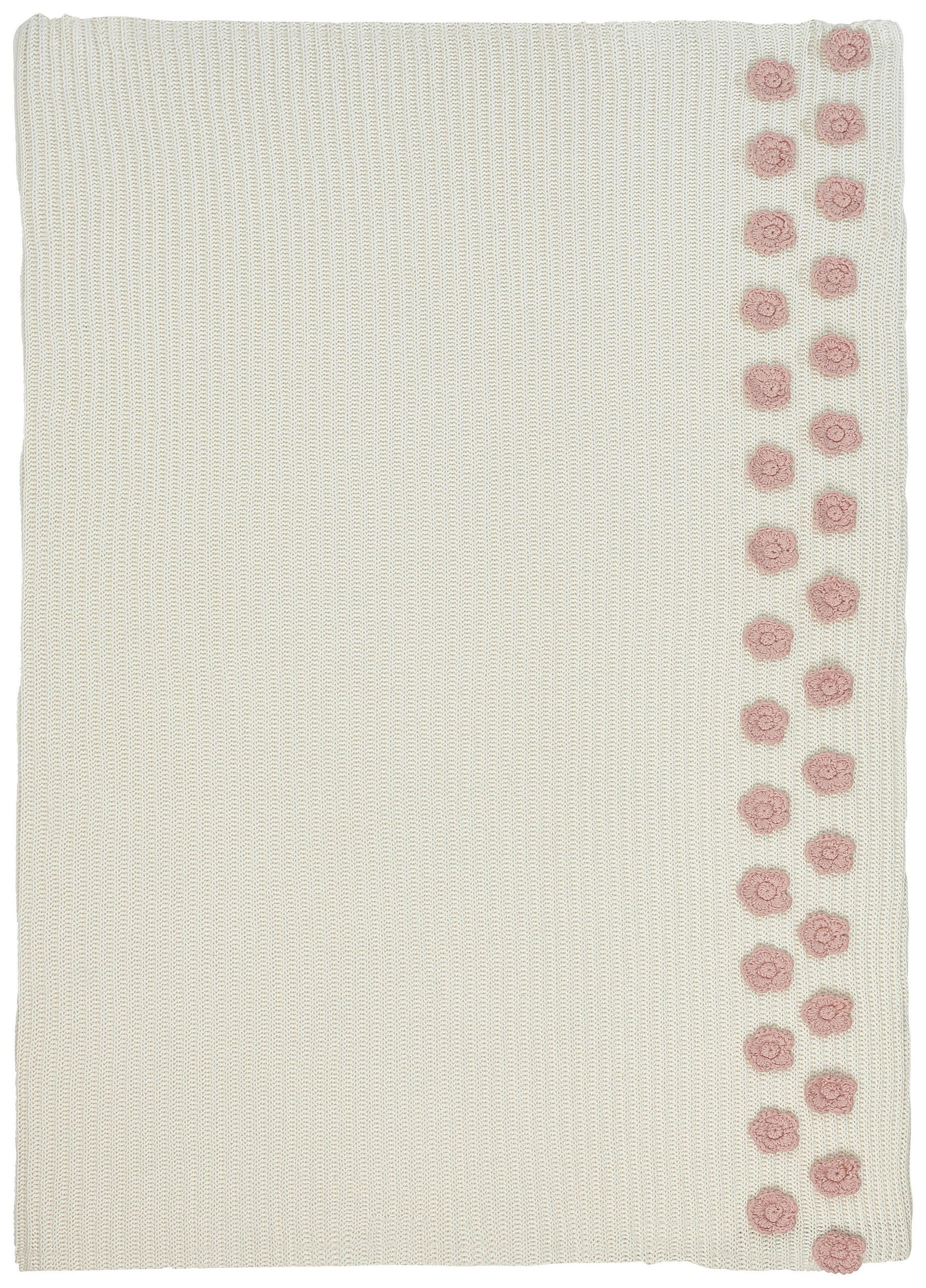 SCHMUSEDECKE FLOWER  80/100 cm  - Pink/Weiß, Trend, Textil (80/100cm) - Patinio