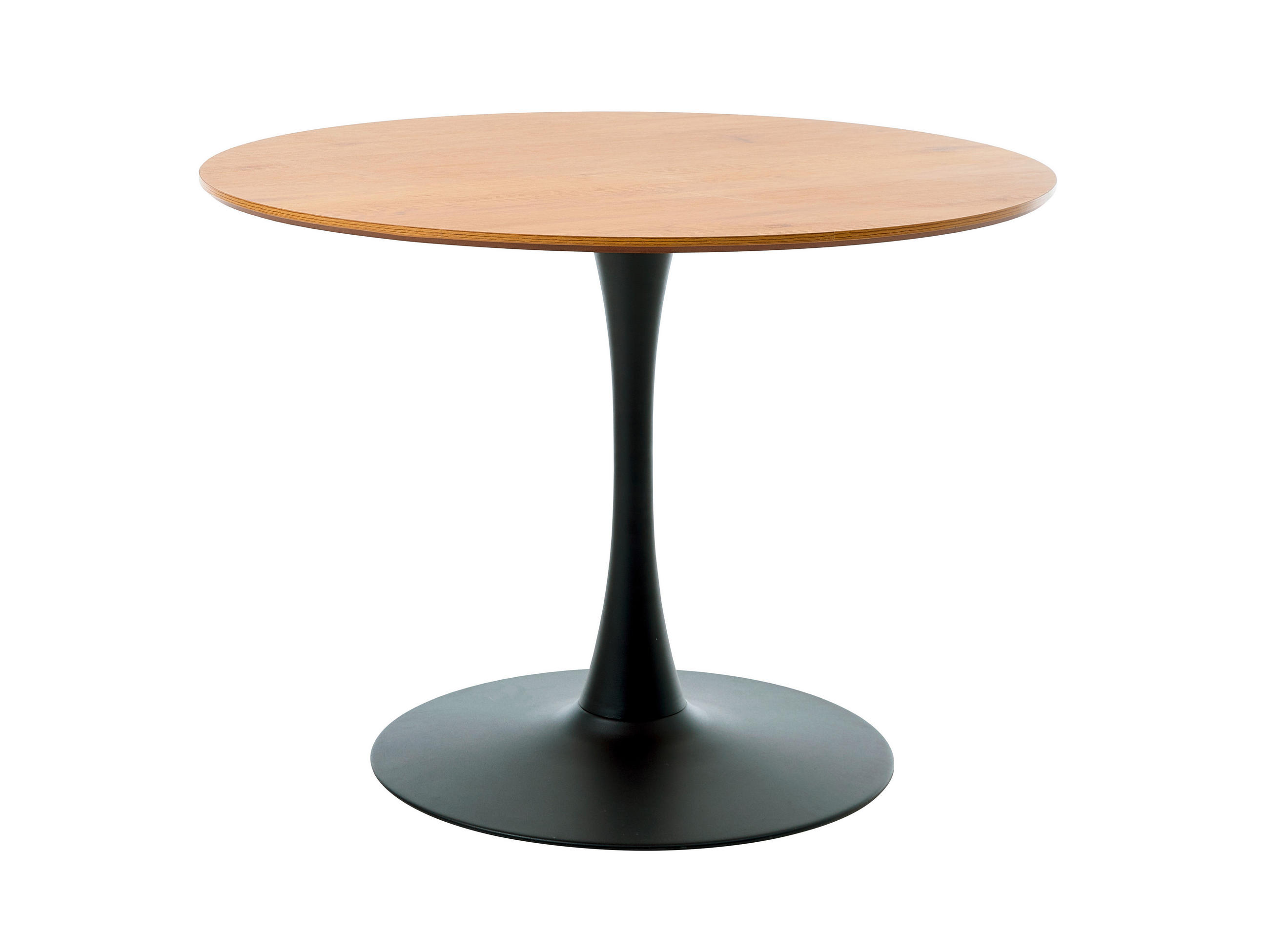 ESSTISCH Eichefarben  - Eichefarben/Schwarz, MODERN, Holzwerkstoff/Metall (100/100/75cm) - Livetastic