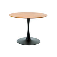 MATBORD i trämaterial 100/100/75 cm   - svart/ekfärgad, Modern, metall/trämaterial (100/100/75cm) - Livetastic
