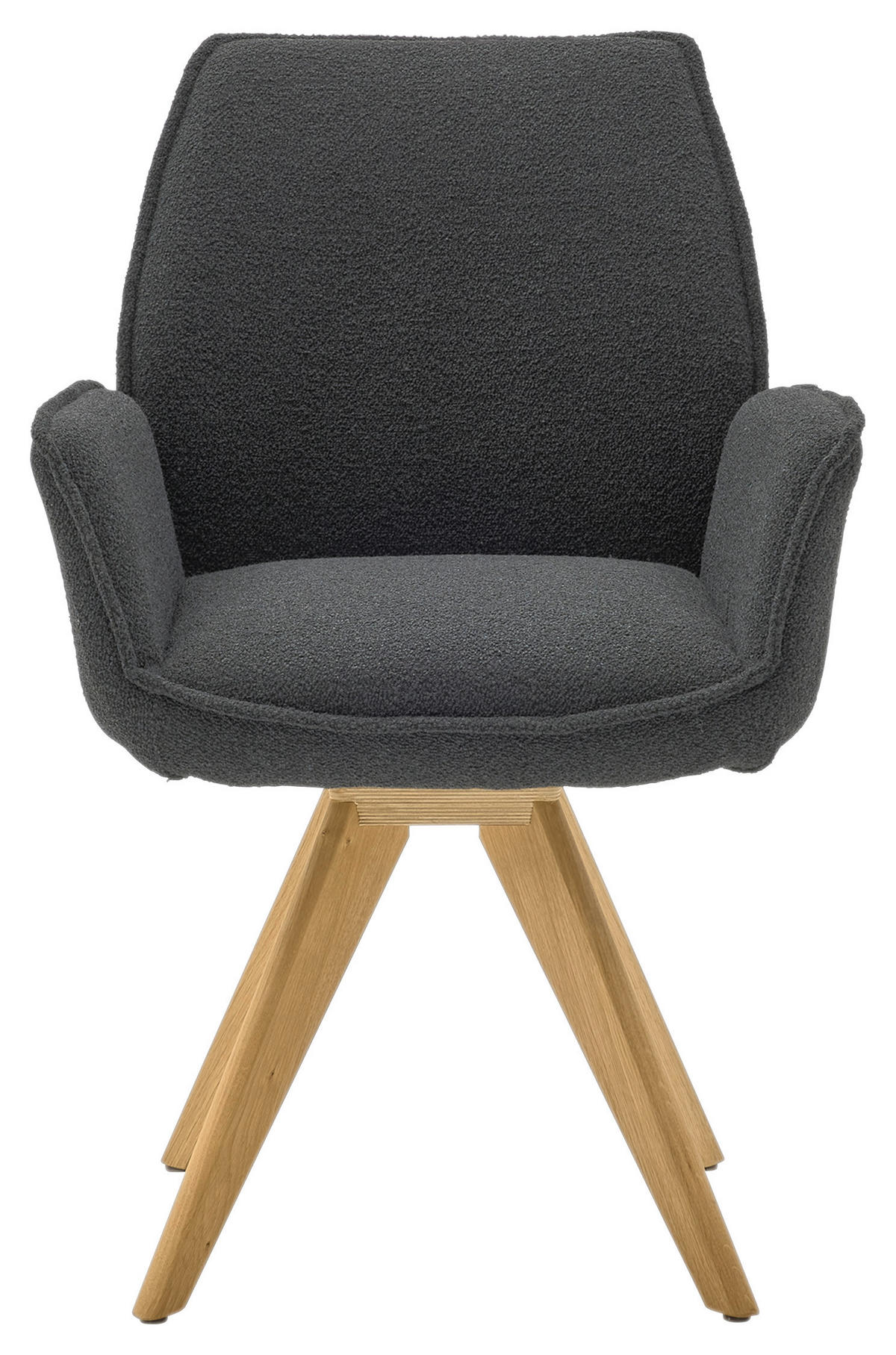 ARMLEHNSTUHL  in Bouclé  - Wildeiche/Eichefarben, Design, Holz/Textil (63/91/65cm) - Musterring