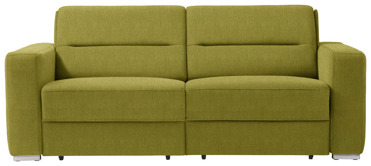 SCHLAFSOFA Grün  - Grün, KONVENTIONELL, Textil/Metall (202/86/92cm) - Sedda