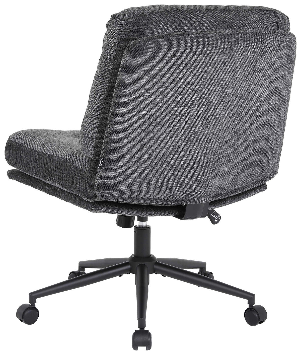 DREHSTUHL  in Mikrofaser Grau  - Schwarz/Grau, MODERN, Holz/Kunststoff (66/90/98/76cm) - MID.YOU