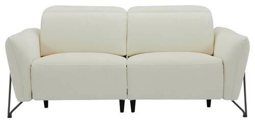 3-SITZER-SOFA Flachgewebe Creme  - Creme/Schwarz, LIFESTYLE, Textil/Metall (198/83/107/111cm) - Livetastic