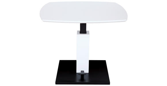 COUCHTISCH 80/80/47-66 cm quadratisch Schwarz, Weiß - Schwarz/Weiß, Design, Holzwerkstoff/Metall (80/80/47-66cm) - Novel