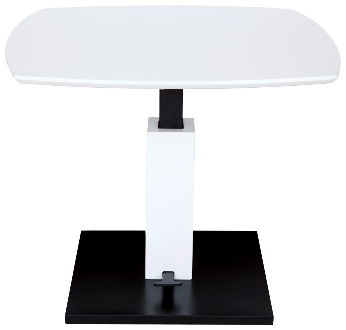 SOFFBORD i metall, trämaterial 80/80/47-66 cm  - vit/svart, Design, metall/trämaterial (80/80/47-66cm) - Novel