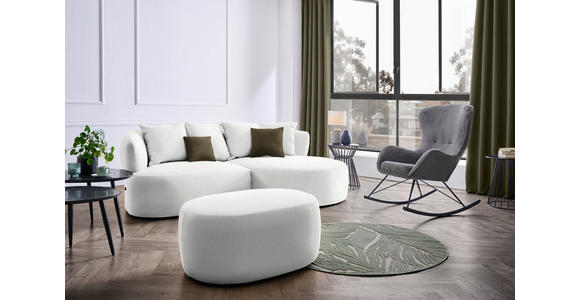 ECKSOFA in Bouclé Sandfarben  - Sandfarben/Schwarz, MODERN, Kunststoff/Textil (235/166cm) - Hom`in