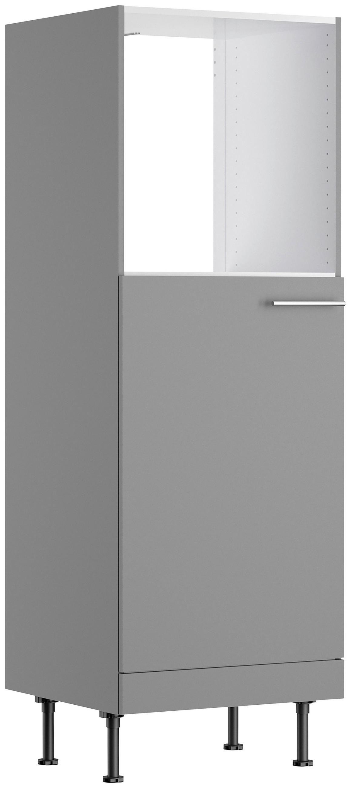 KÜCHENBLOCK 270 cm   in Grau  - Edelstahlfarben/Anthrazit, Basics, Holzwerkstoff/Metall (270cm) - Optifit